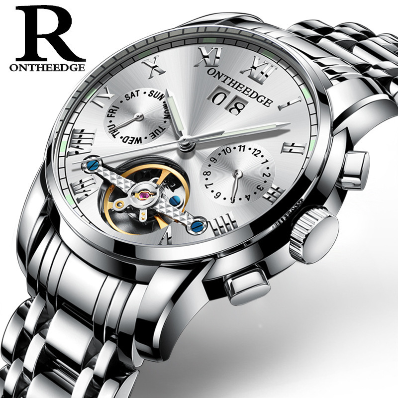 Pure Mechanical Watch Men's Watch Fully Automatic Hollow Luminous Trendy Fashion Waterproof Business Domestic Watch Men's Style