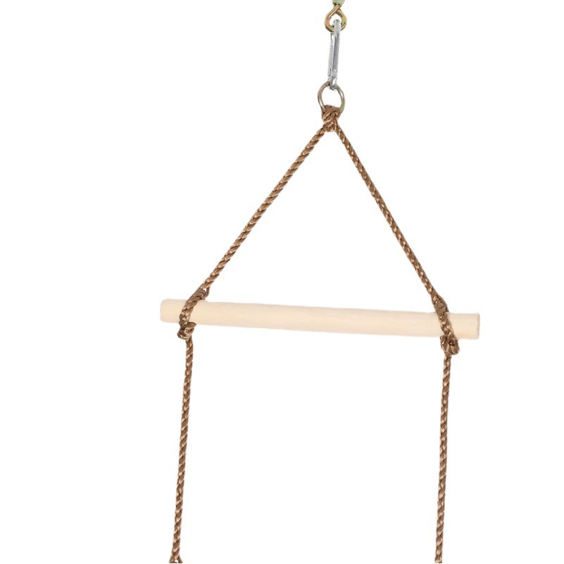 Amazon детская Крытая уличная игровая веревочная лестница, аксессуары для подъема, деревянная детская шестиступенчатая лестница