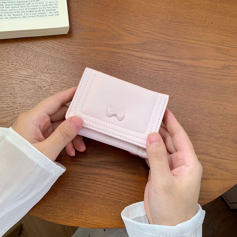かわいい風リボン小 70% off レディース財布 ins 70% off 多機能大容量軽量コンパクト小銭入れ|undefined