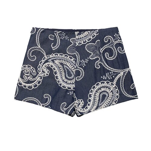 Cross-border wholesale 2025 summer new women's Western-style embroidery short-sleeve V-neck top + skirt pants set