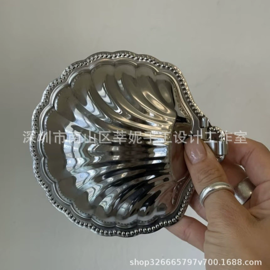 Новый французский винтажный нержавеющая сталь ракушка для масла коробка для хранения ювелирных изделий ins средневековая западная коробка для еды