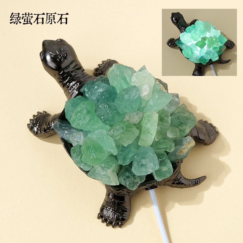 Adorno de Tortuga de Cristal Natural Difusor de Aroma Hecho a Mano image 19