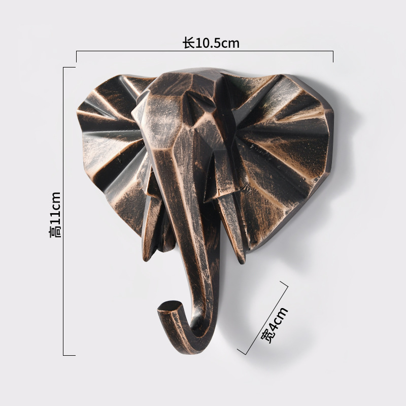 Animal creativo ropa gancho Punch-libre ciervo cabeza decorativa pasta abrigo gancho pared abrigo gancho clave titular detrás de la puerta