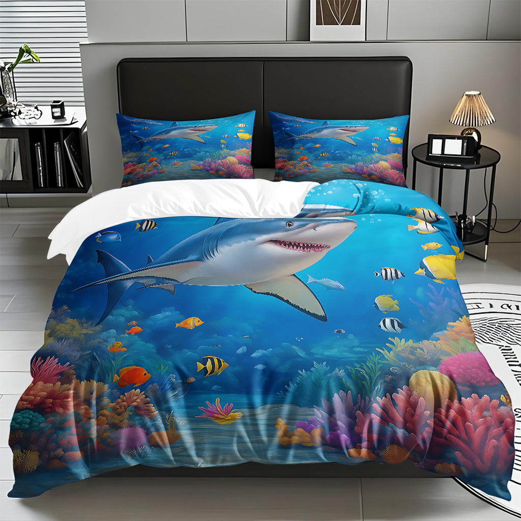 Ventas transfronterizas calientes de una variedad de patrones de reliquias marinas impresión digital colcha