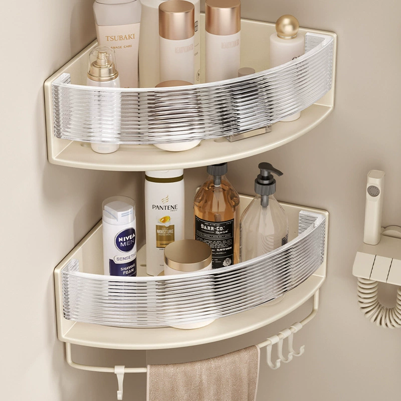 Полка для хранения в ванной комнате, полка для ванной комнаты, умывальник для унитаза без перфорации, треугольная ванна для хранения, молочно-белый акрил