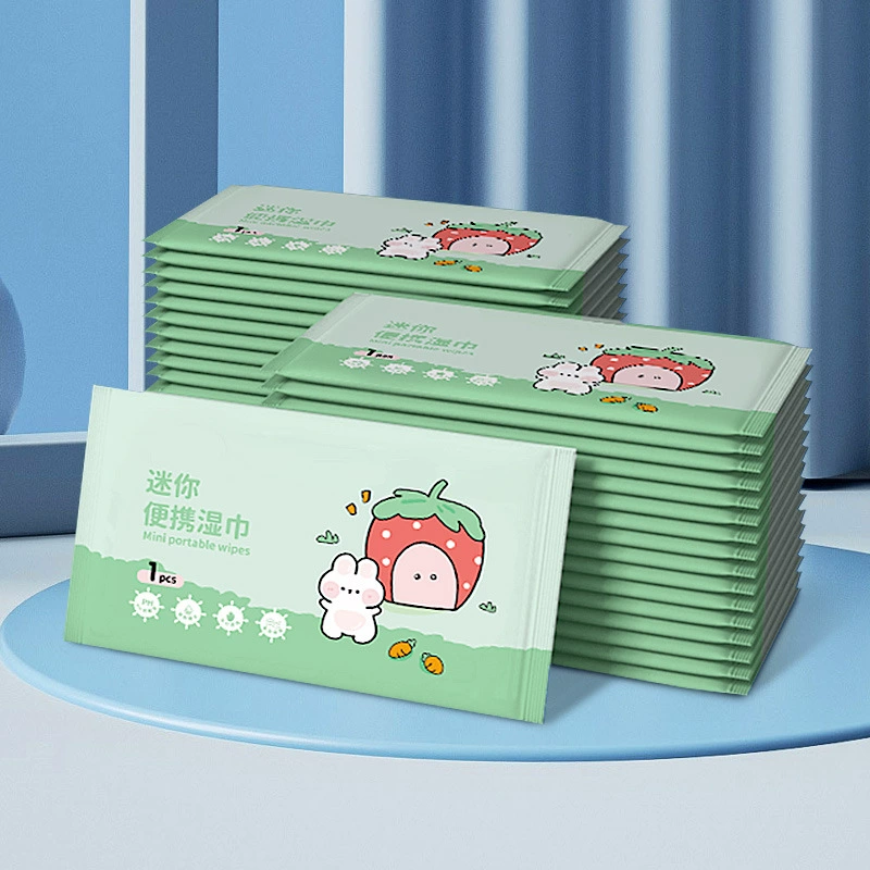 Мини-салфетки независимая сумка из 50 штук одноразовые детские чистящие салфетки для рук и рта путешествия портативные бытовые лица