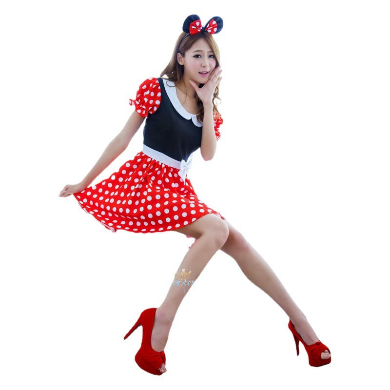 Сценический костюм для игры Униформа ролевая игра костюм Микки Минни Хэллоуин Вечеринка ночное шоу DS
