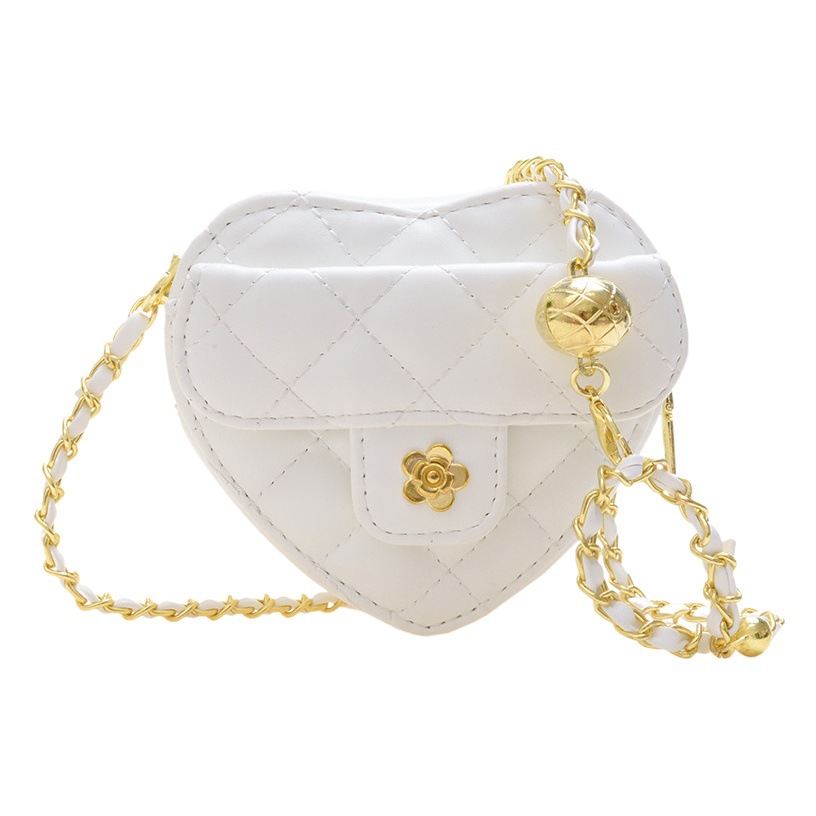 Verano nuevo diamante bordado hilo niños bolsa de moda todo partido amor cadena bolsa ins niñas hombro bolsa de mensajero