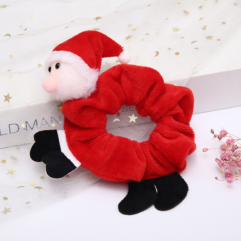 Glam Christmas Modern Style Christmas Hat Santa Claus Cloth Hair Tie display picture 2