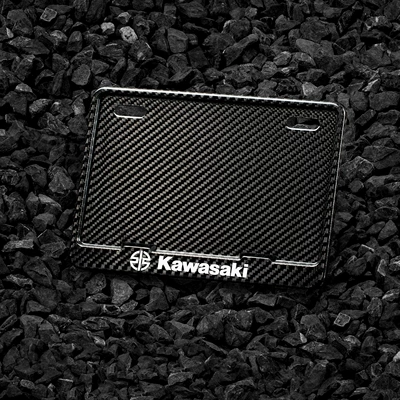 Motorcycle Rear License Plate: Nömrə qabı - motorcycle-molded-dry-carbon-twill-kawasaki-white-industrial-logo