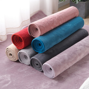 S1A Pure Color Super Soft Carpet Bedside Blanket Bedroom Carpet Ins Style Washable Living Room Blanket Sofa Cushion Bay Window Mat