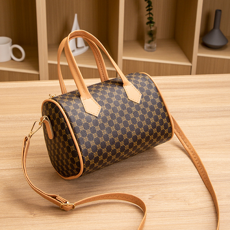 Bolso de mujer 2023 nueva moda casual impresión bolso de mujer Boston bolso de almohada bolso bordado de diamante