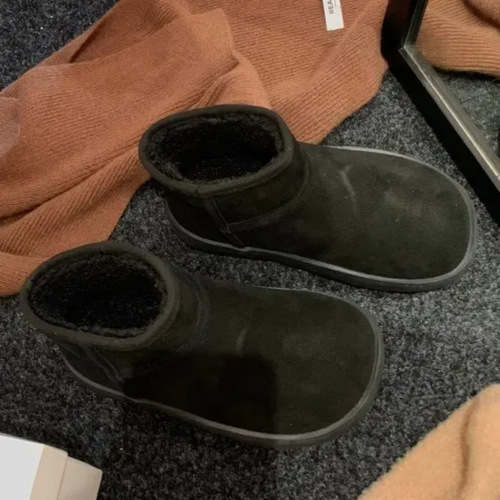 Little Red Man 2025 New Arrival Women's Snow Boots: Thick-Soled, Non-Slip, Short-Cut Winter Fleece-Lined Booties—Warm Cotton-Padded Shoes