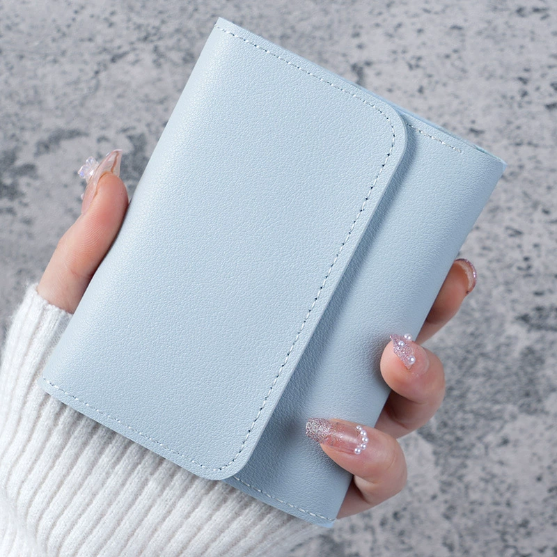 Short wallet, ultra‑thin card holder, compact 12×9×1 cm, lightweight