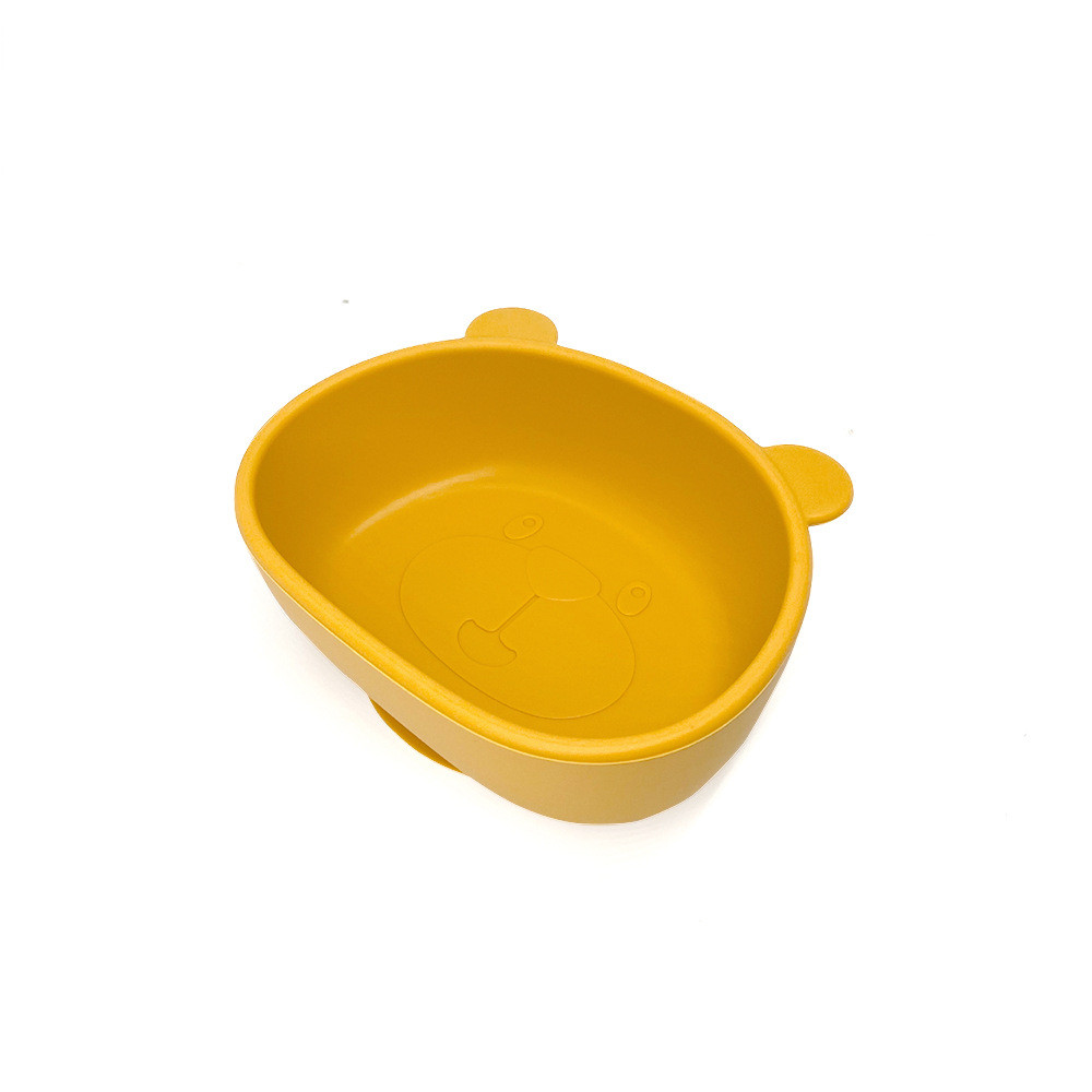 Bebé y bebé suministros Placa de silicona integrada vajilla para niños dibujos animados Panda suplemento alimenticio infantil tazón tenedor cuchara traje