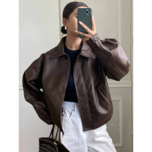 D 66735 PU lapel men's jacket PU Ƥ�мп˿羳����ͨ����