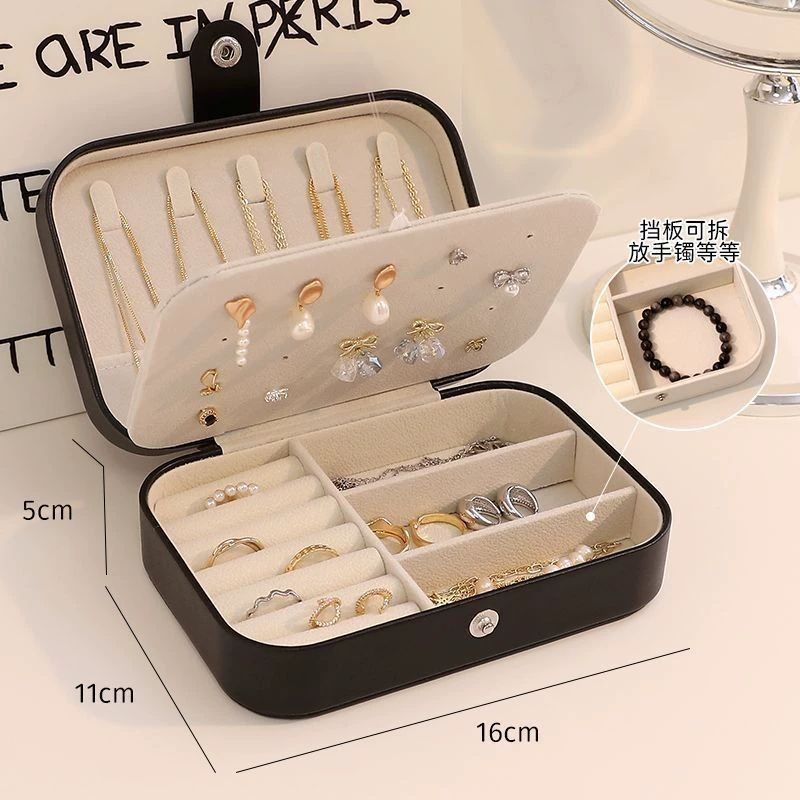 Jewelry Box Travel Ring Necklace PU Leather from Yomiego