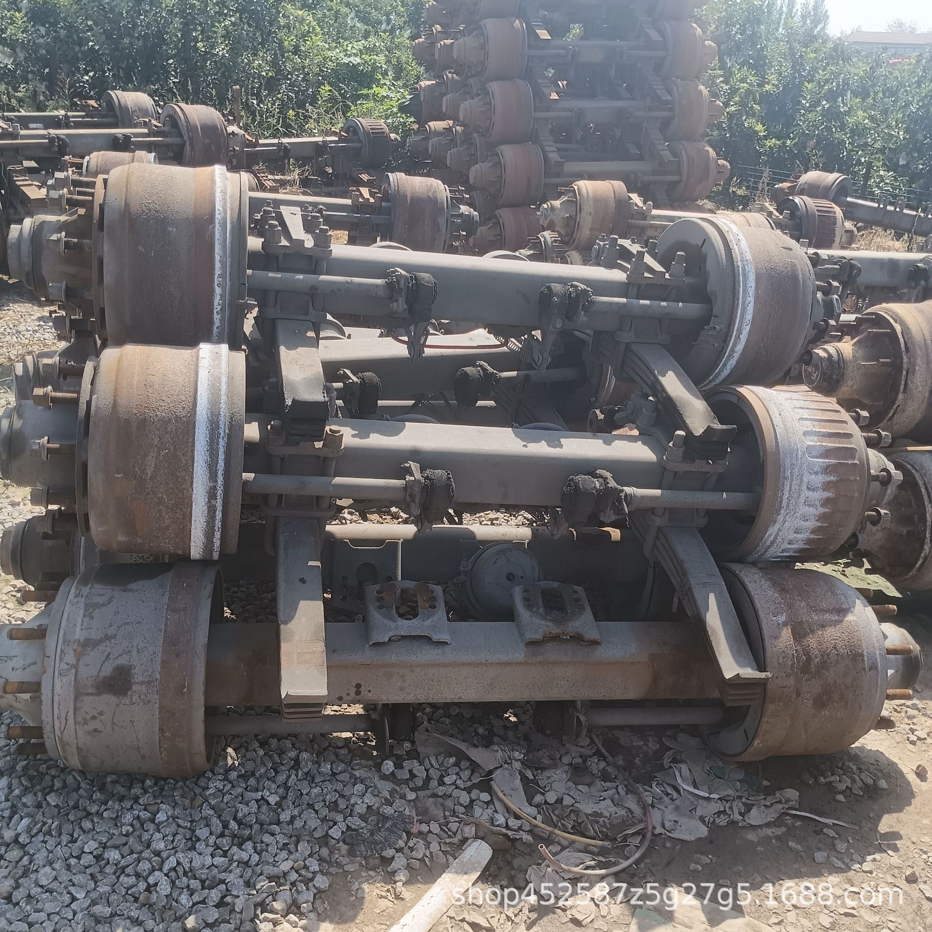 Used African Truck Engine Bpw Rear Axle 13 Tons 16 Tons Axle Tractor Dump Fuhua Trailer Axle