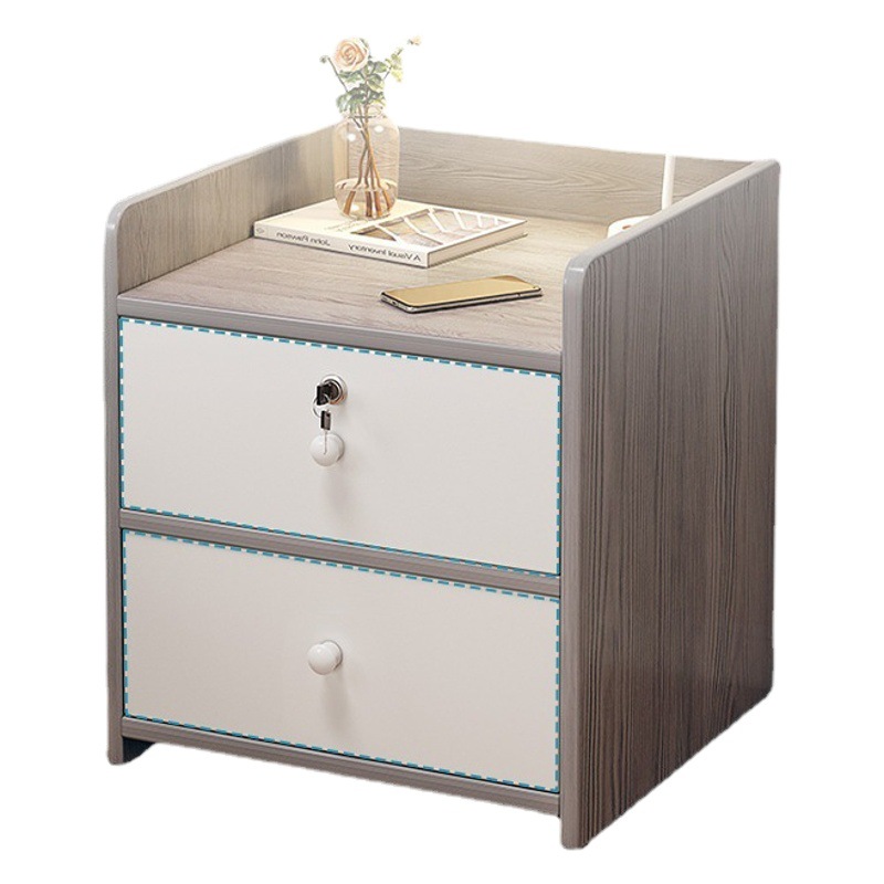 Mesita de noche moderno simple pequeño estante de almacenamiento simple dormitorio principal nuevo gabinete de almacenamiento mesita de noche pequeño gabinete