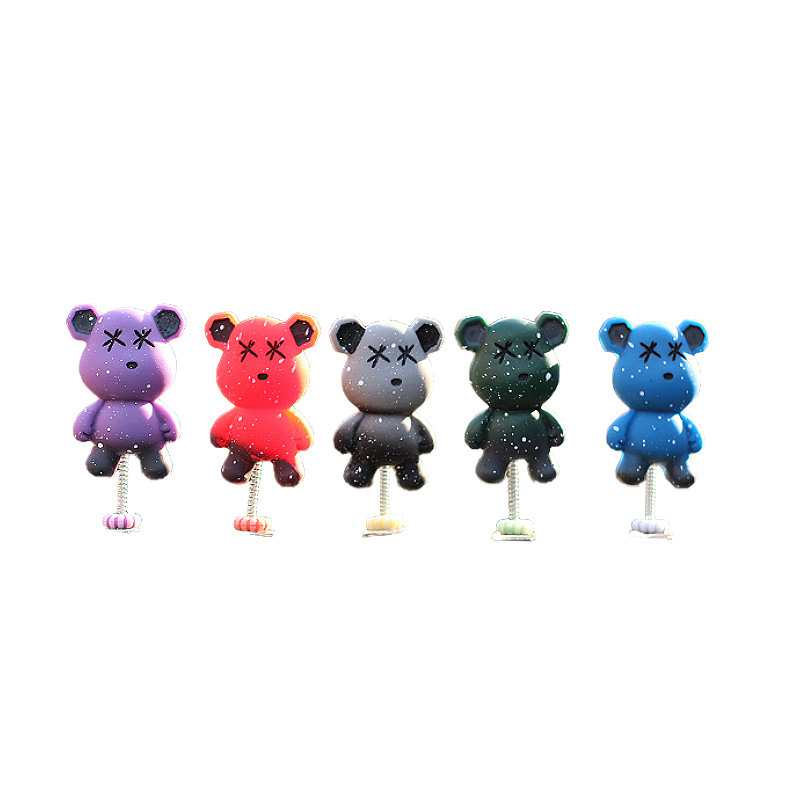 Lindo oso violento decoración de coche muñeca de oso de cielo estrellado consola central de coche productos de decoración interior plástico femenino