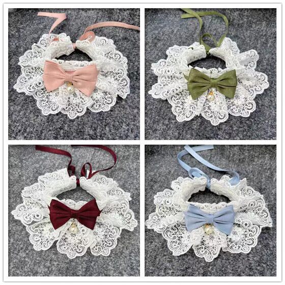 New dog saliva towel pet scarf cat small and medium sized bib pet accessories bib bib bow tie supplies