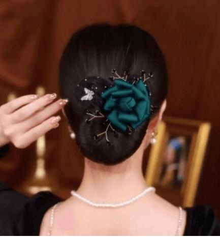 丸子头盘发器女懒人头饰花苞头神器发夹发圈时尚通勤简约百搭跨境|undefined