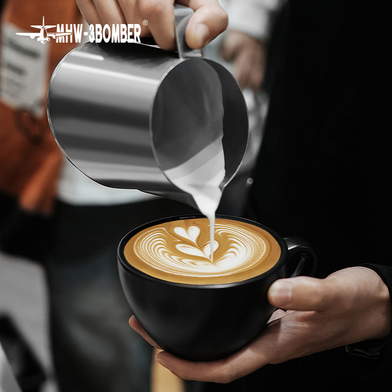MHW - 3BOMBER bombarder GT taza de café italiano en forma de U boca de taza de burbuja de leche profesional