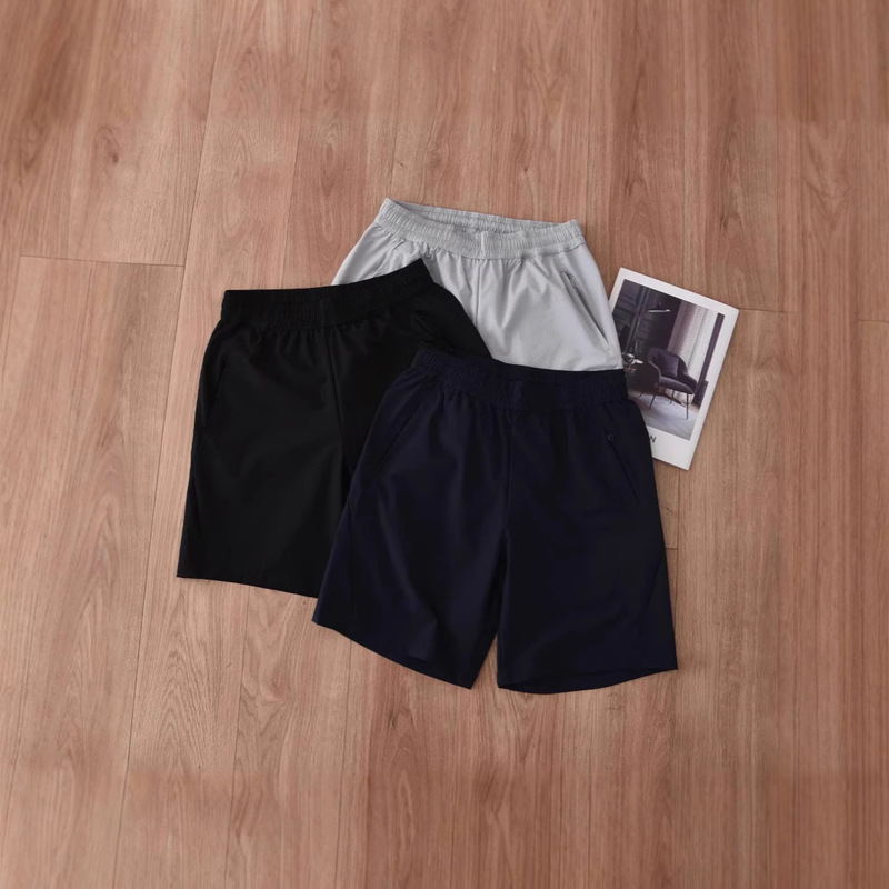 Summer New Men's Sports Shorts Breathable Comfortable Quick-Dry Pocket Zipper Running Fitness Men's Thin Shorts