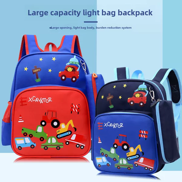 Cross-Border Manufacturers Wholesale Cartoon Pattern Kindergarten Schoolbags Large Capacity Children's Backpacks Car Student Backpacks