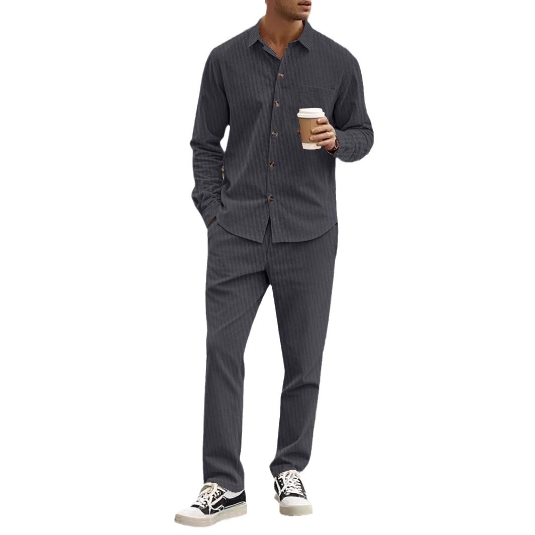 Cardigan casual da uomo in velluto a coste europeo e americano, con maniche lunghe, stile autunno-inverno_voghion.com