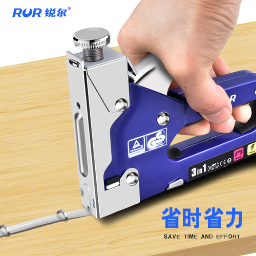 Factory manual three-in-one nailing gun, one gun, three-purpose nailing, door-shaped nails, T-shaped U-shaped nails, multi-purpose nailing machine