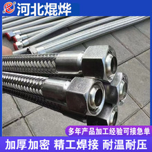 304耐酸碱不锈钢波纹管蒸汽高温防爆软管金属工业编织管