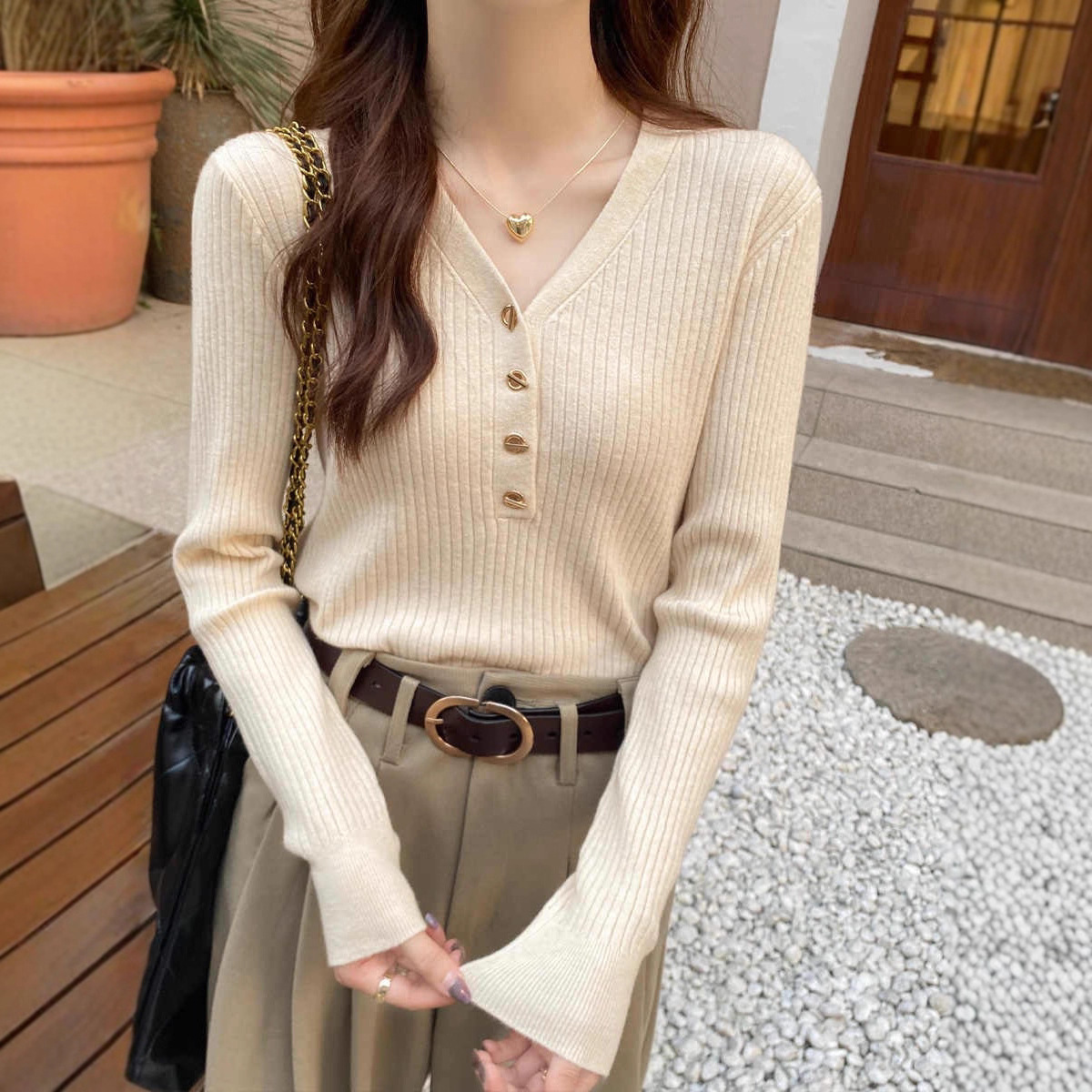 Red Sweater for Women in Autumn and Winter, New Style, Super Nice Bottoming Shirt, Inner Top, Christmas Sweater