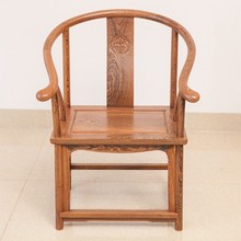 红木小椅子靠背椅鸡翅木太师椅仿古茶桌红木椅餐椅头中茶室酒店