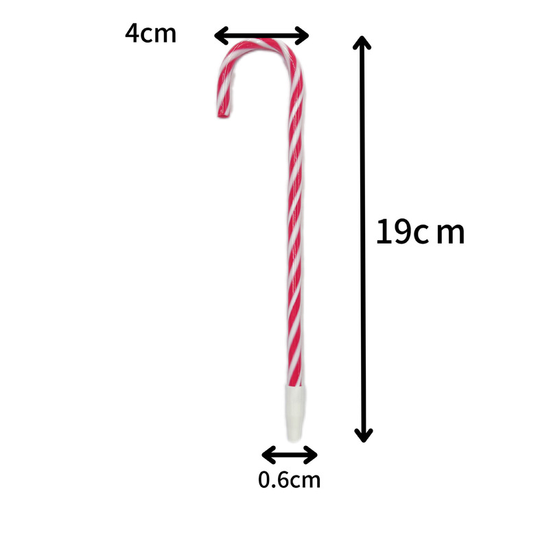 チューブ杖形状ペンノベルティ文具クリスマスボールペンダブルカラーストライプ杖ボールペン卸売|undefined