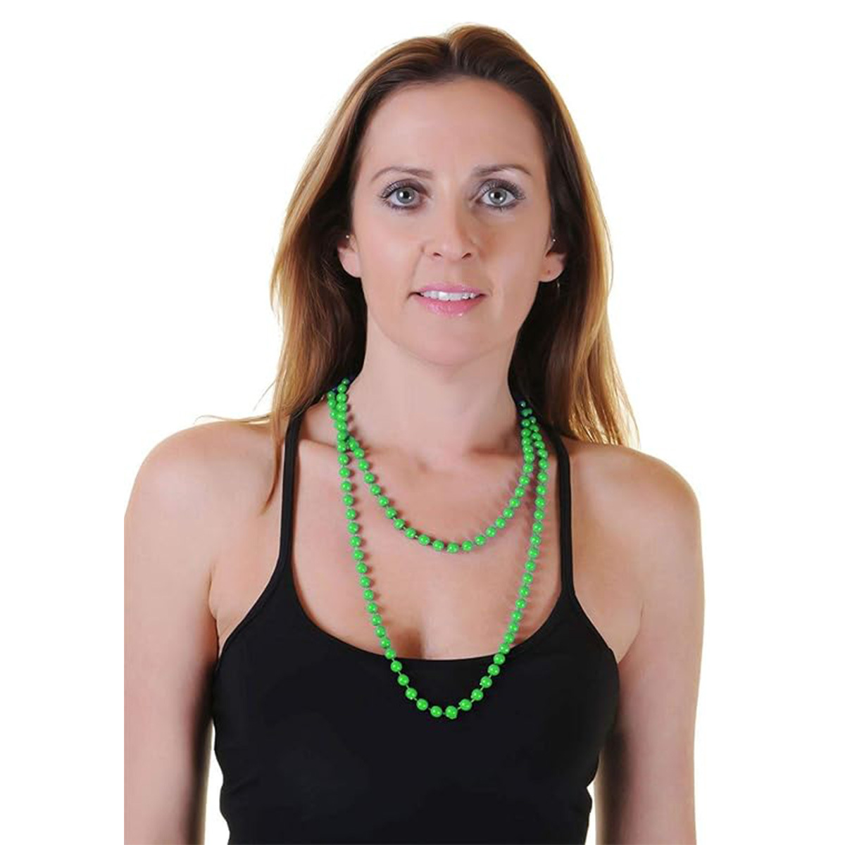 1980s Fiesta de neón 120cm Collar con cuentas Diadema con lazo Pendientes CC Pulsera Guantes de red de pesca