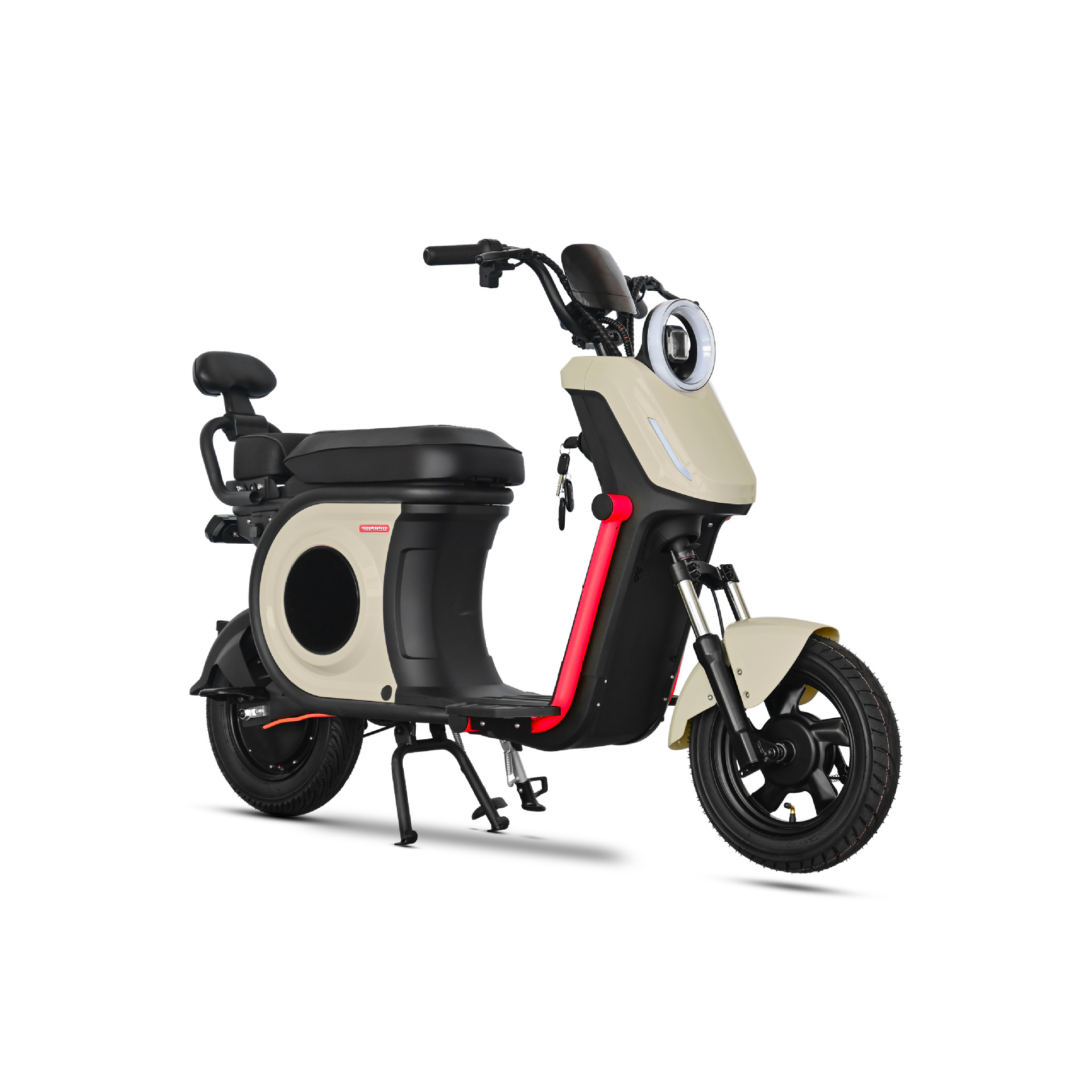 Ss-Gogo Electric Vehicle Fashionable and Elegant White Adult Scooter Two-Wheeled Motorcycle Harley Electric Vehicle