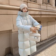 90白鸭绒爆款云朵泡芙羽绒服女中长款2025年新款加厚小个子冬外套