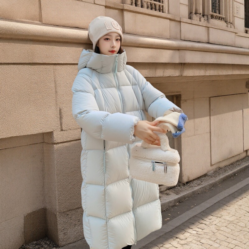 90% White Duck down Popular Cloud Puff down Jacket for Women, Mid-Length, 2026 New Thickened Winter Coat for Petite Sizes