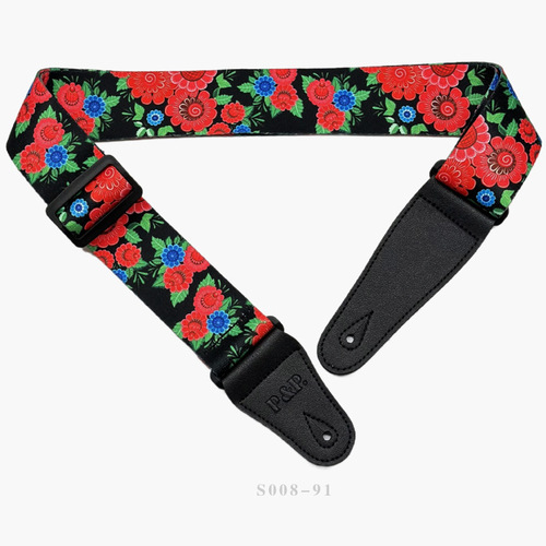PP guitar strap ethnic sunflower flower musical instrument accessories guitar strap guitar shoulder strap crossbody guitar strap