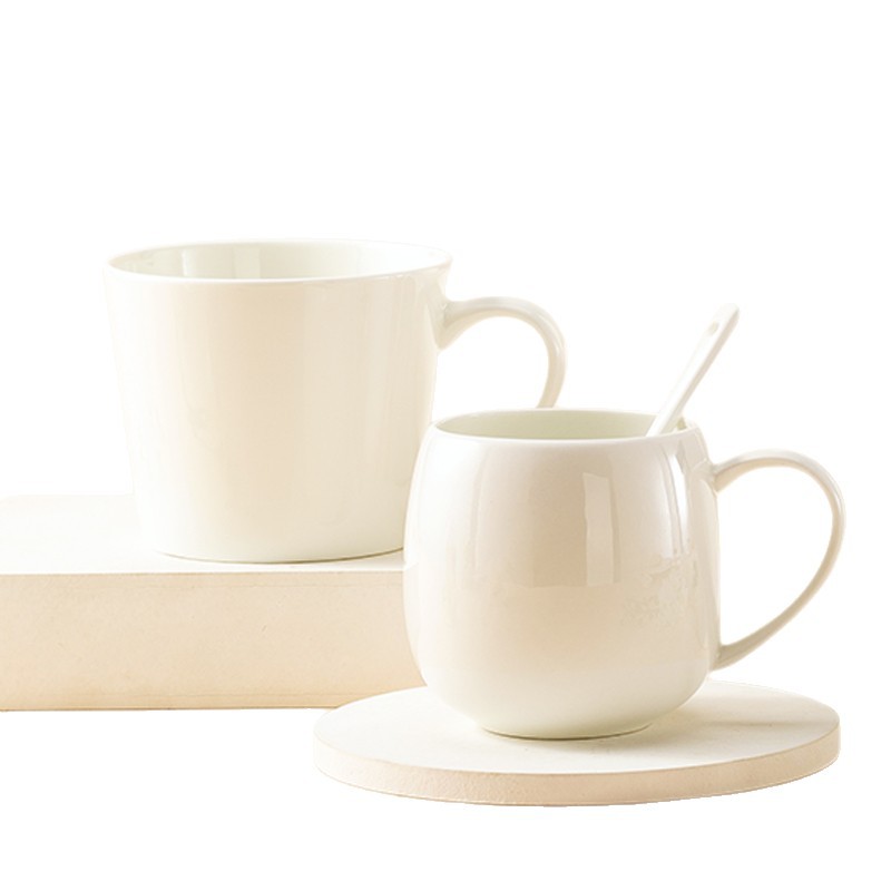 Jingdezhen de alta calidad sin plomo no tóxico taza de agua de porcelana ortogénica doméstica de gran capacidad de agua potable taza de té de microondas taza de leche