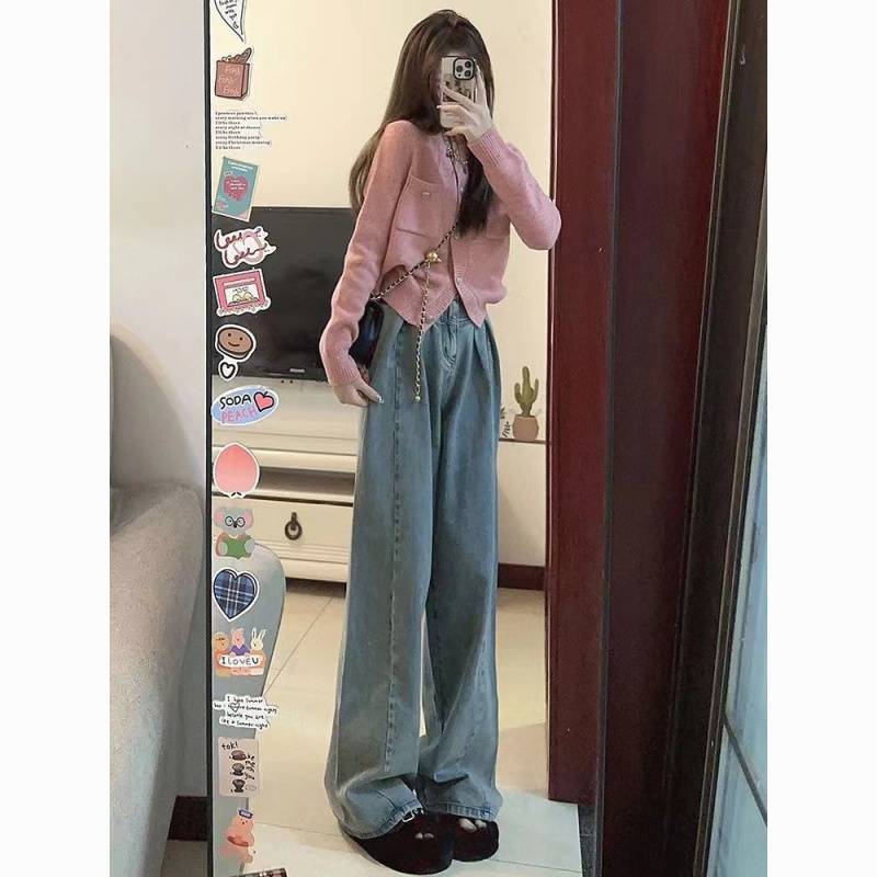 Demi-season knitted jeans