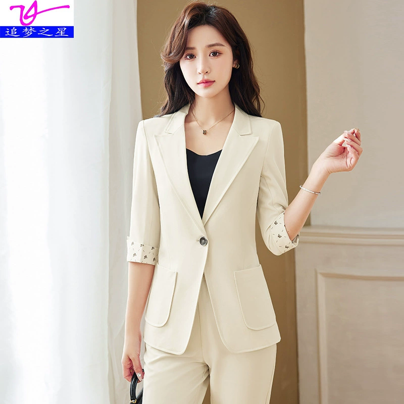 Autumn fashionable fitted suit, jacket, 2023