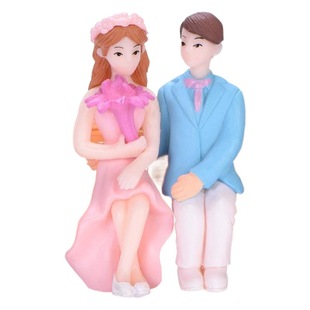 Chen Jun Craft Dress Stool Couple Plastic Ornaments Micro Landscape diy Gardening Accessories Bonsai Landscaping Decorations