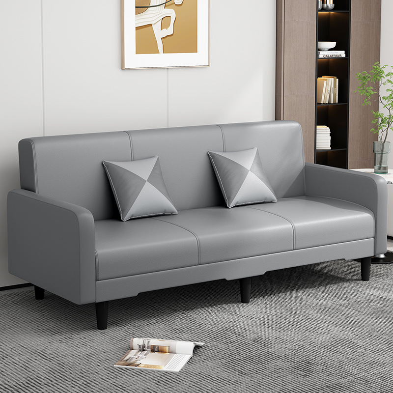 Light gray (wear-resistant, scratch-resistant, waterproof and anti-fouling cat scratch leather) / Double seat - total length including armrests 1.4m : without pillow