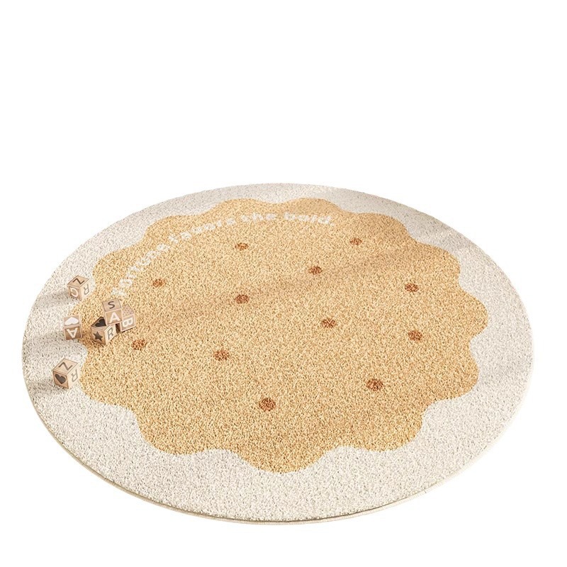 Alfombra de alta densidad de cachemira redonda moderna y simple para la sala de estar de la casa, silla de computadora, alfombra de cama del dormitorio