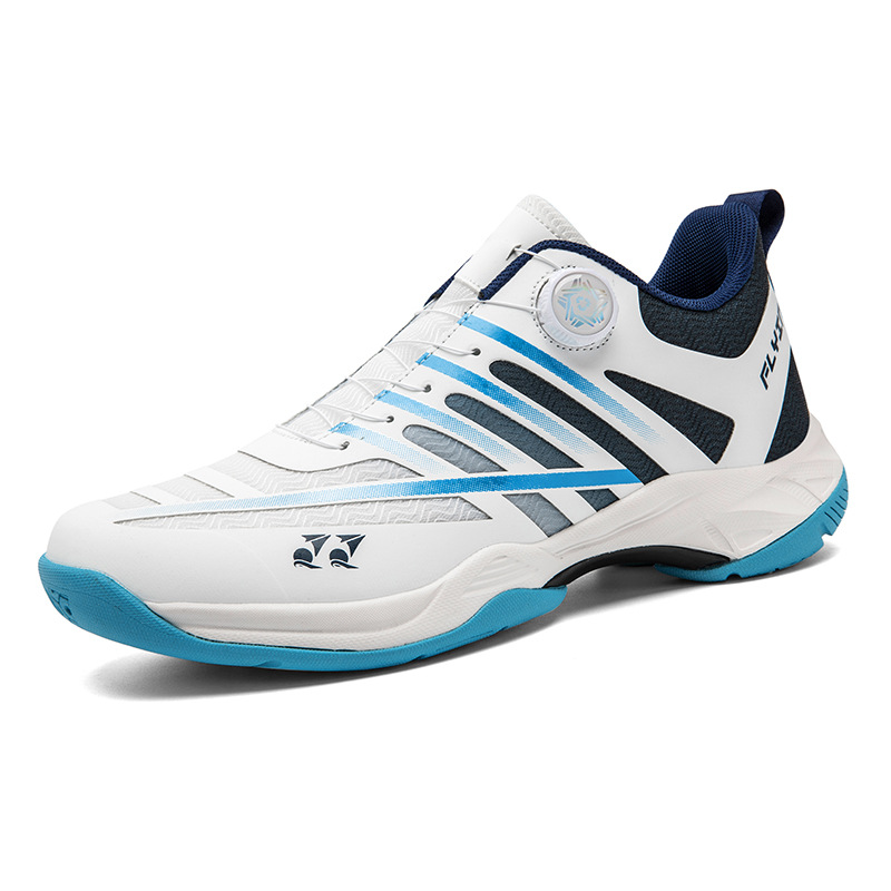 Nuevos zapatos de bádminton transfronterizos botón giratorio entrenamiento de tenis de mesa zapatos antideslizantes zapatos resistentes al desgaste