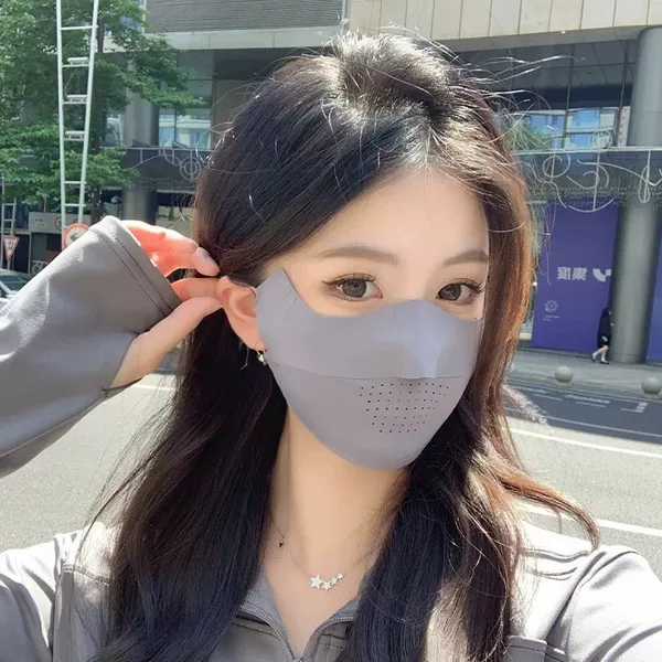 Summer new women's three-dimensional sunscreen seamless mask ice silk eye corner breathable UV protection outdoor sunshade mask