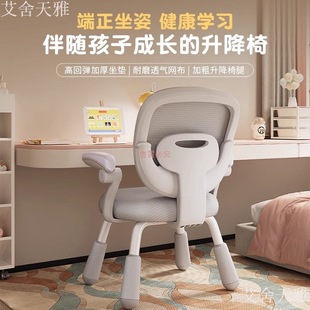 Children's Learning Chair Can Lift Computer Chair, Comfortable Backrest Chair for Long Periods of Sitting, Student Correction Sitting Posture, Leisure Learning Chair
