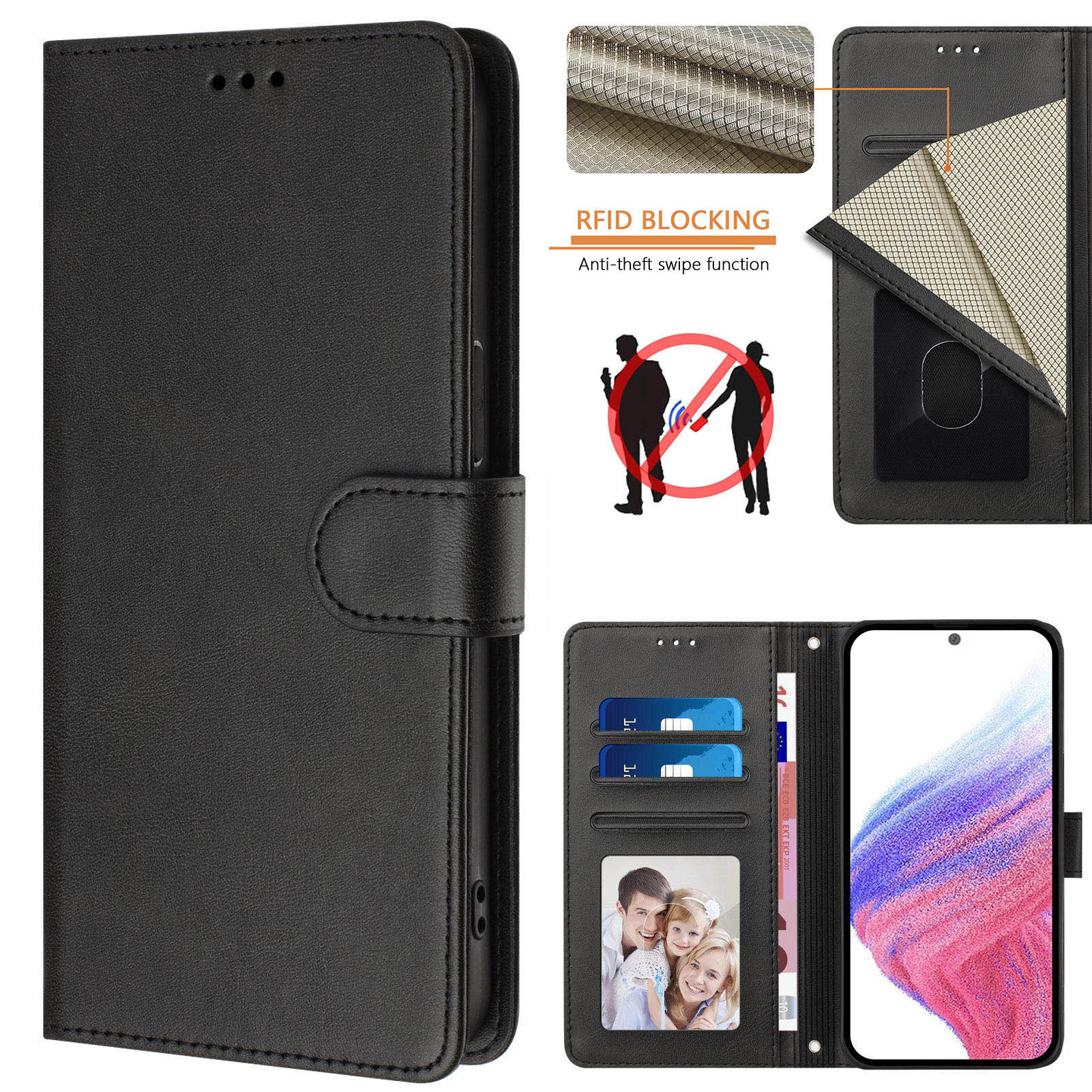 For Motorola Edge 50 Business Solid Color Wagner Phone Leather Case G85 Flip Card Anti-theft Brush